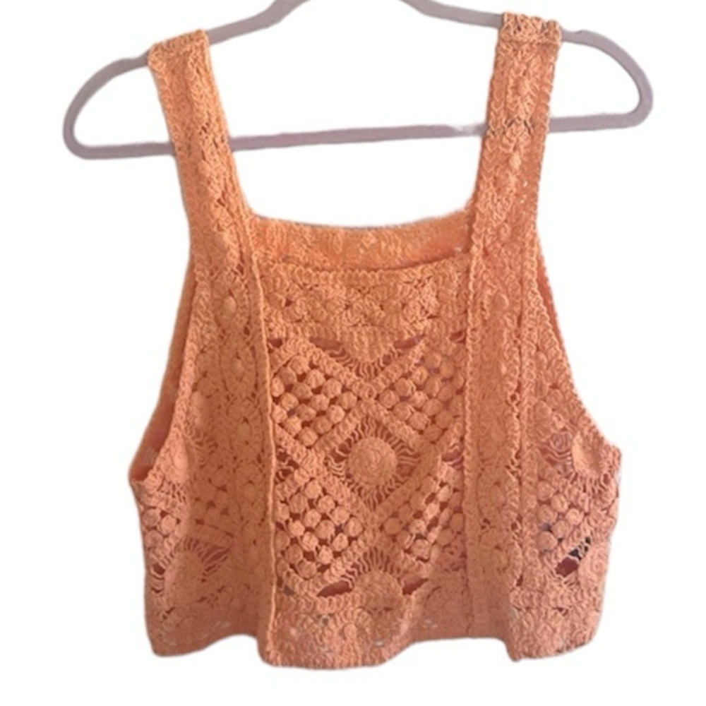 Shein | Crochet cropped tank cover up one size